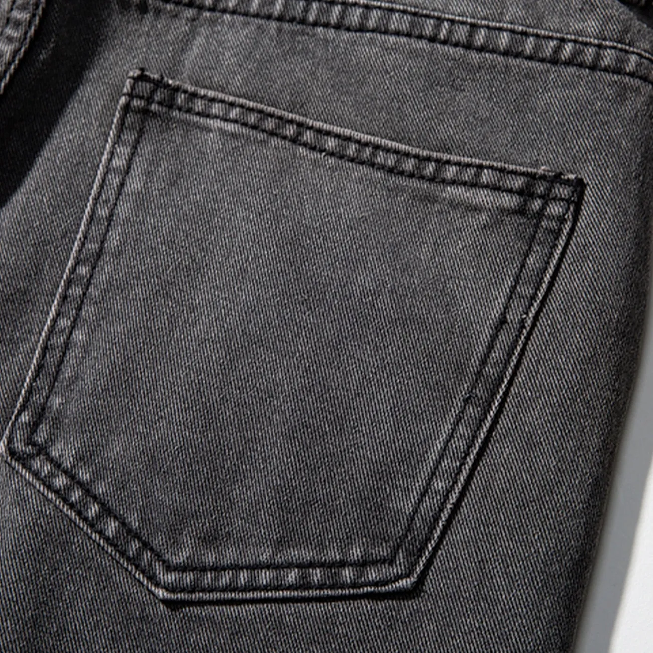 Straight Leg Jeans in Mid Wash Blue or Black