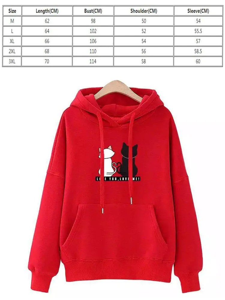 Streetwear Hoodies Women Sweatshirt Autumn Long Sleeve Hoodies