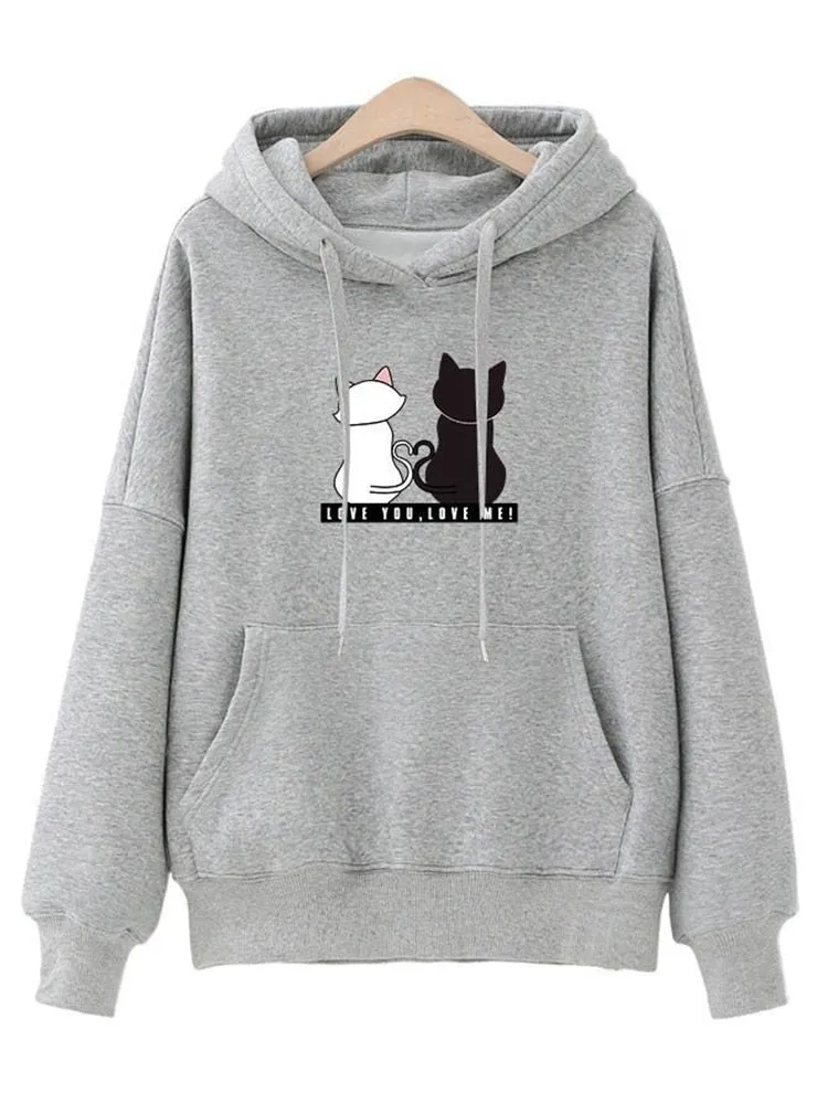 Streetwear Hoodies Women Sweatshirt Autumn Long Sleeve Hoodies