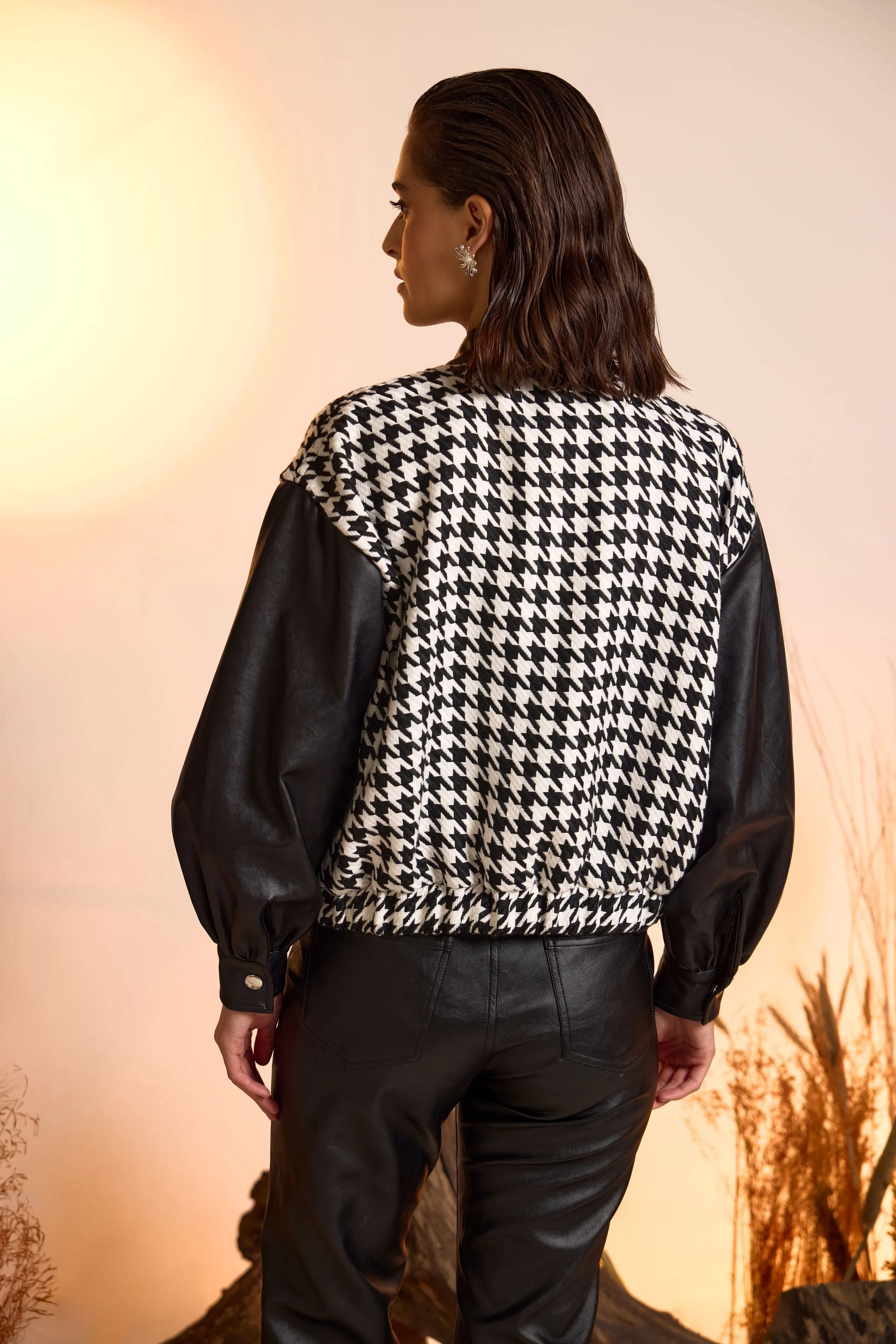 Structured Houndstooth Jacket