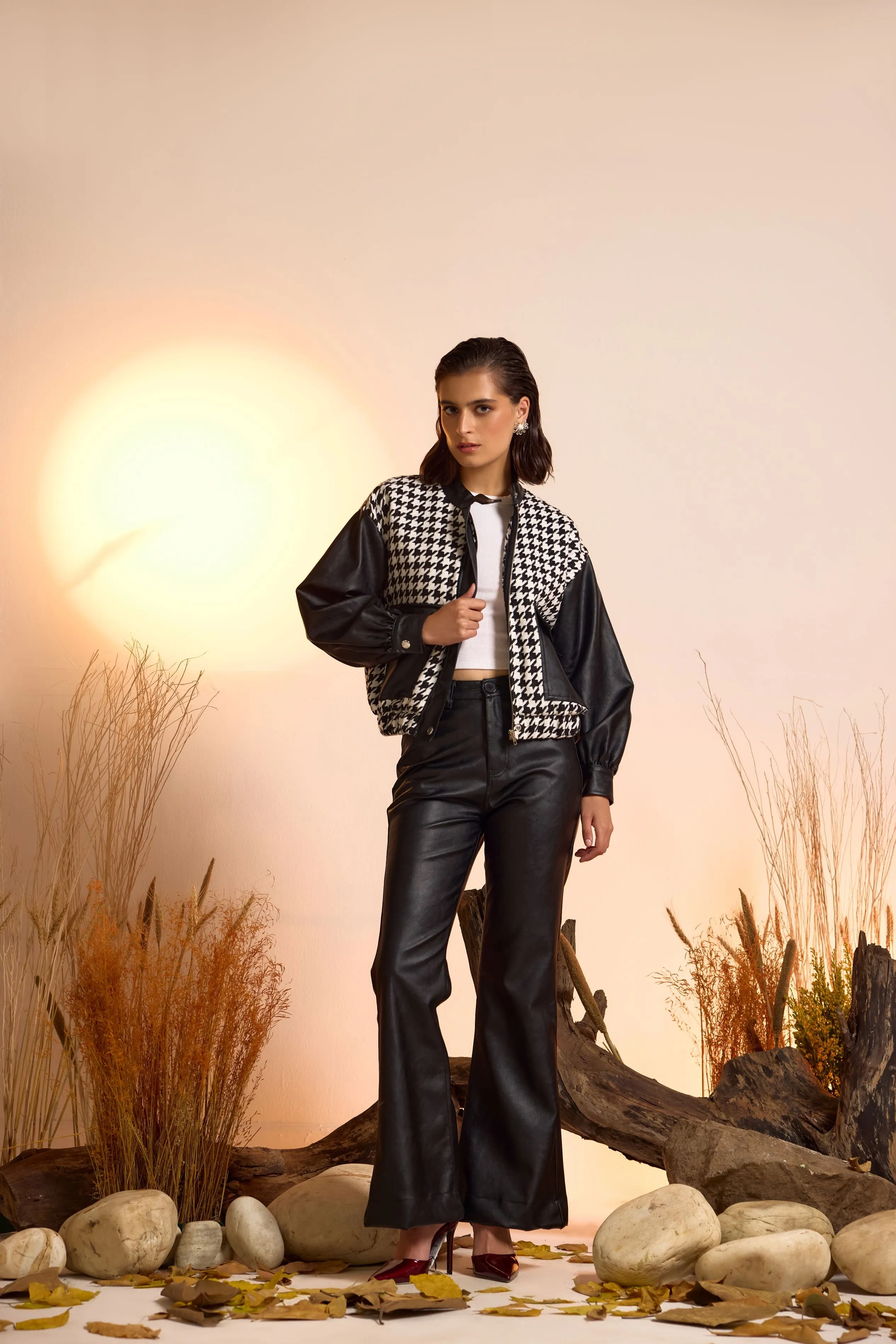 Structured Houndstooth Jacket