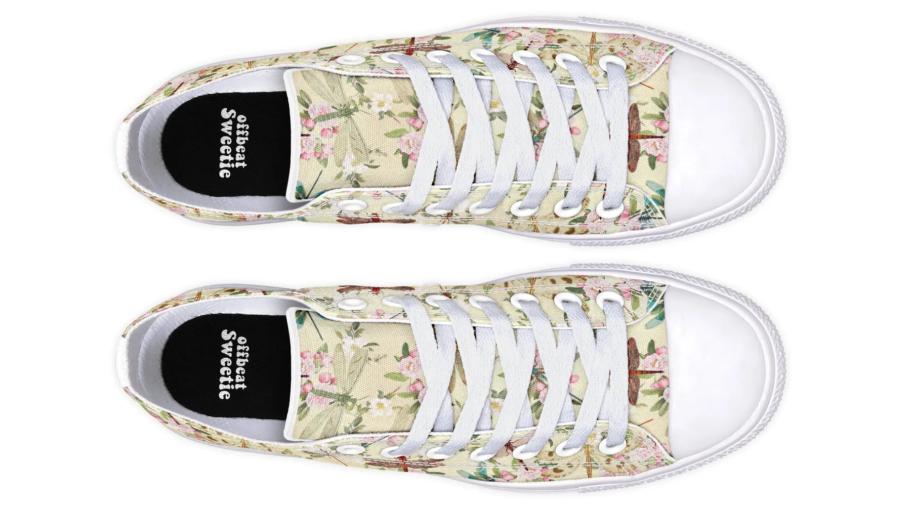 Vintage Dragonflies Low Tops