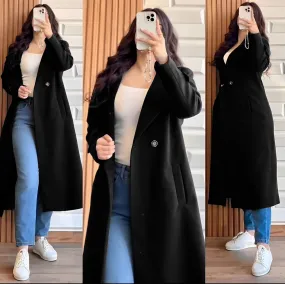 Winter Collection Long Coat Both Sided Pockets With Long Sleeves Women Coat ( End-of- Winter Season Sale Get 50% Off Limmit Time Offer Valid From 28 February Hurry Up )