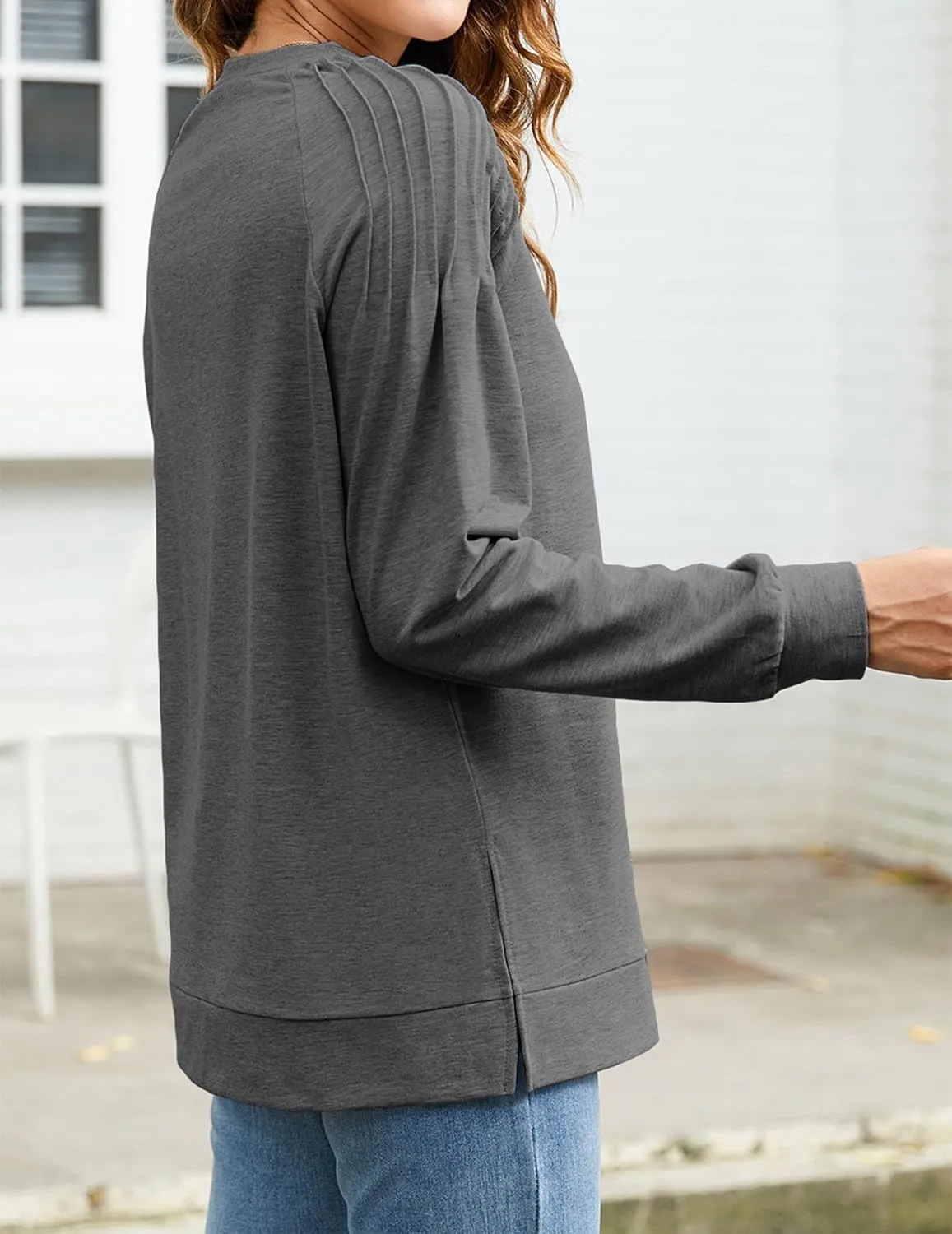 Zeagoo Womens Crewneck Sweatshirt Long Sleeve Tunic Tops