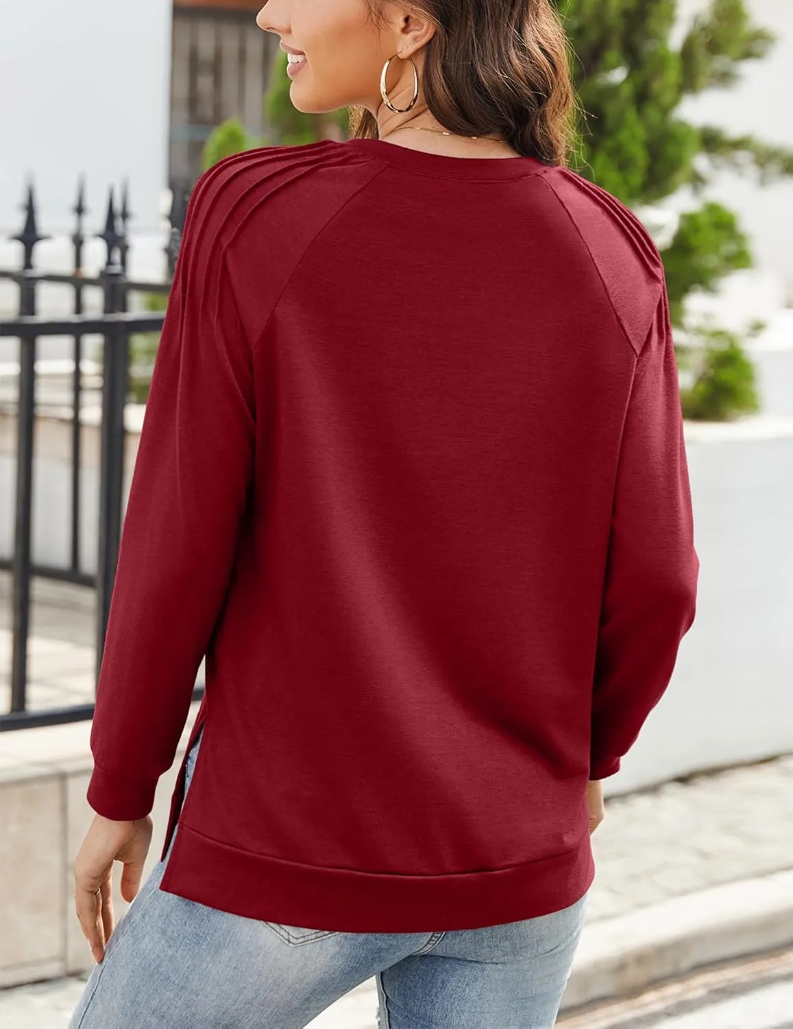 Zeagoo Womens Crewneck Sweatshirt Long Sleeve Tunic Tops