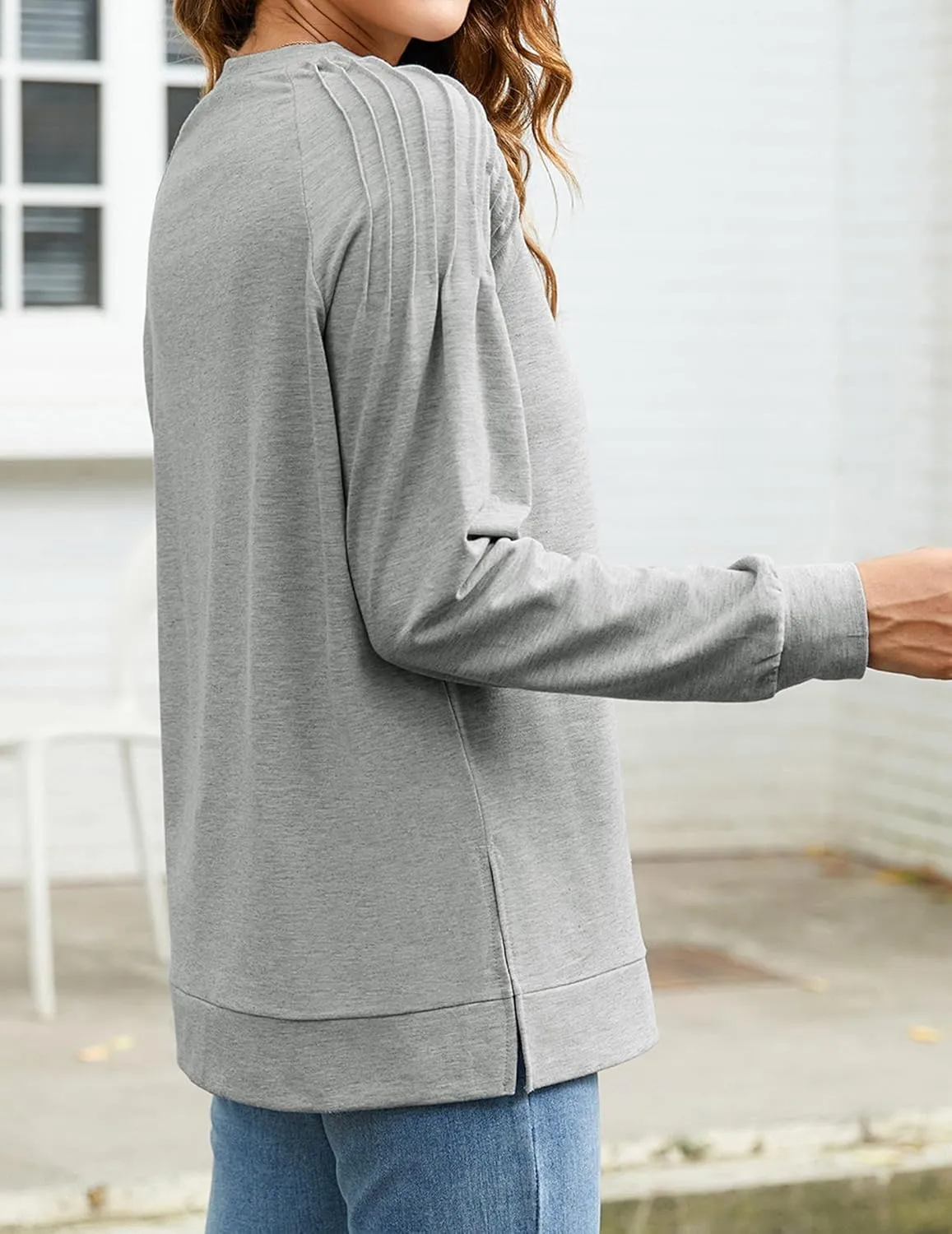 Zeagoo Womens Crewneck Sweatshirt Long Sleeve Tunic Tops